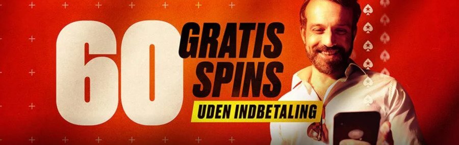 Få 60 gratis spins uden indbetaling hos Pokerstars Casino