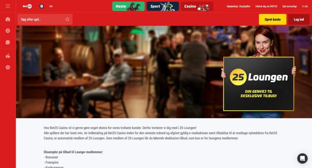 Bet25-Loungen