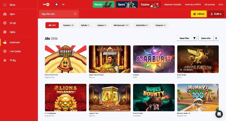 Bet25 spillemaskiner