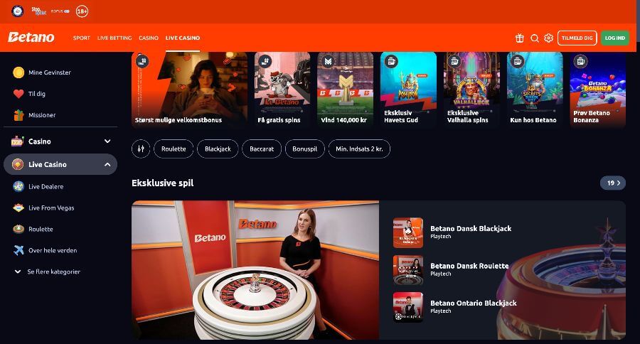 Betano live casino