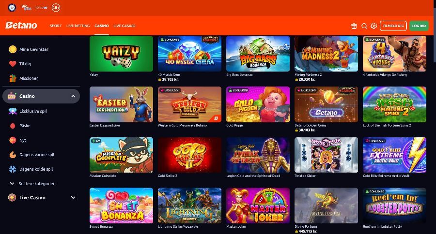 Betano spillemaskiner