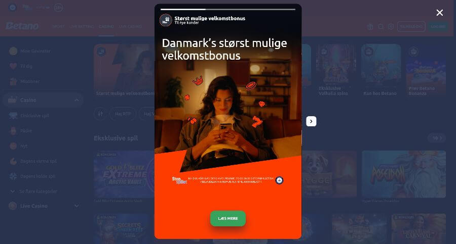 Betano velkomstbonus