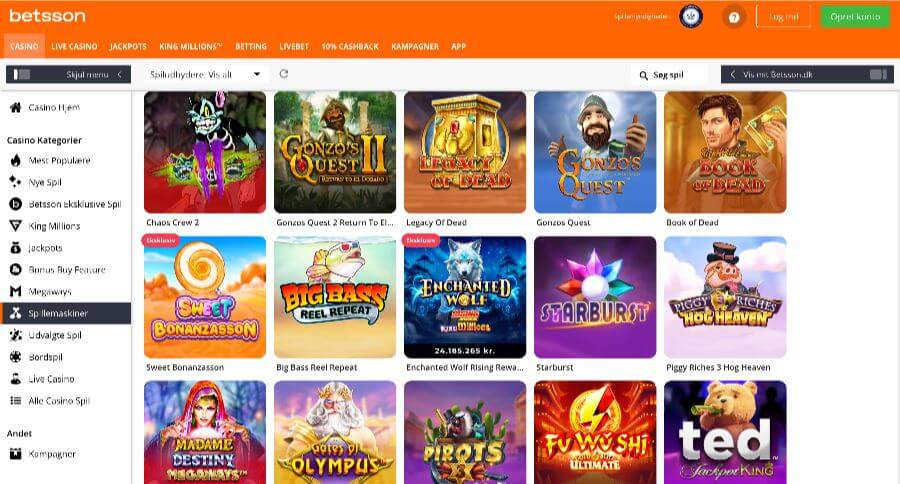 Betsson spillemaskiner