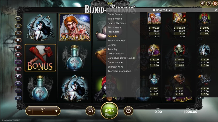 Blood Suckers symboler