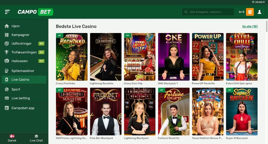 CampoBet live casino