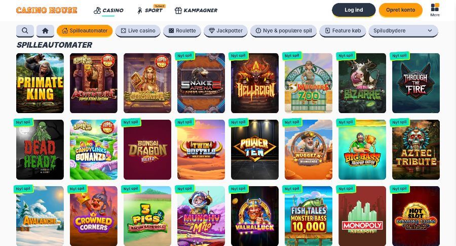 Casino House spillemaskiner