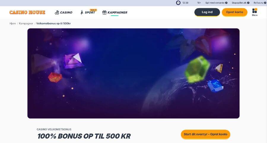 Casino House velkomstbonus