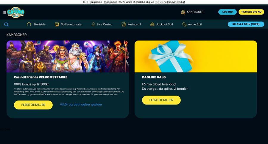 Casino and Friends velkomstbonus