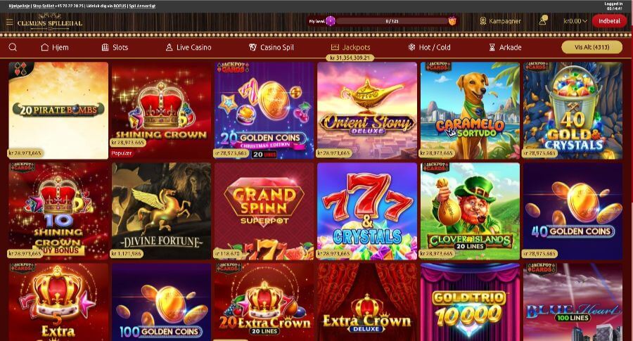 Clemens Spillehal jackpotspil