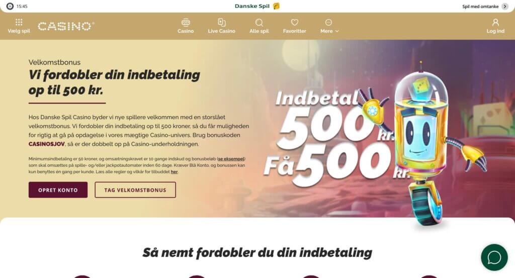 Danske Spil velkomstbonus