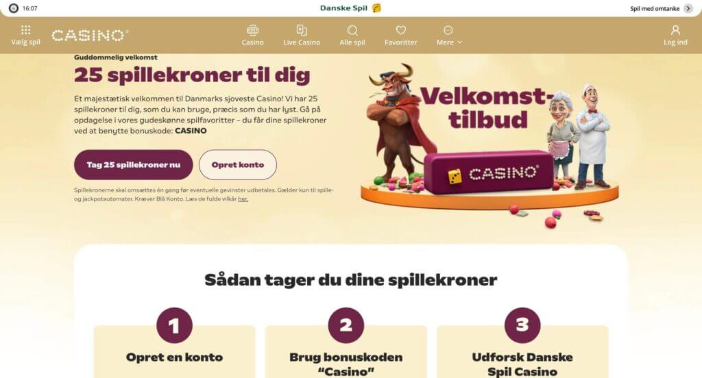 Danske Spil kontant bonus