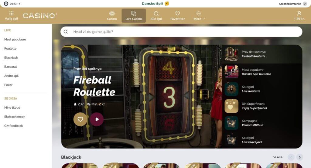 Danske Spil live casino