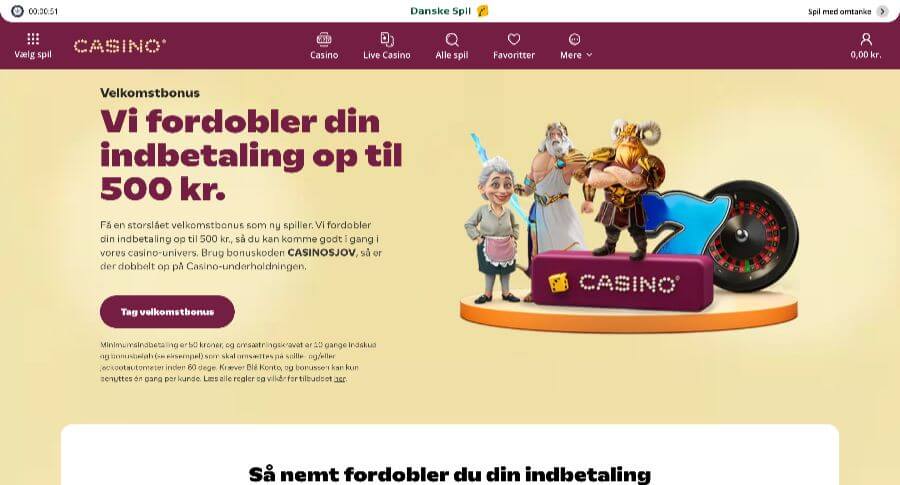 Danske Spil velkomstbonus