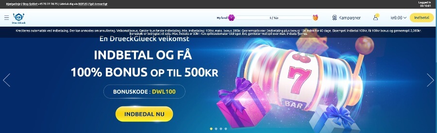 DrueckGlueck velkomstbonus