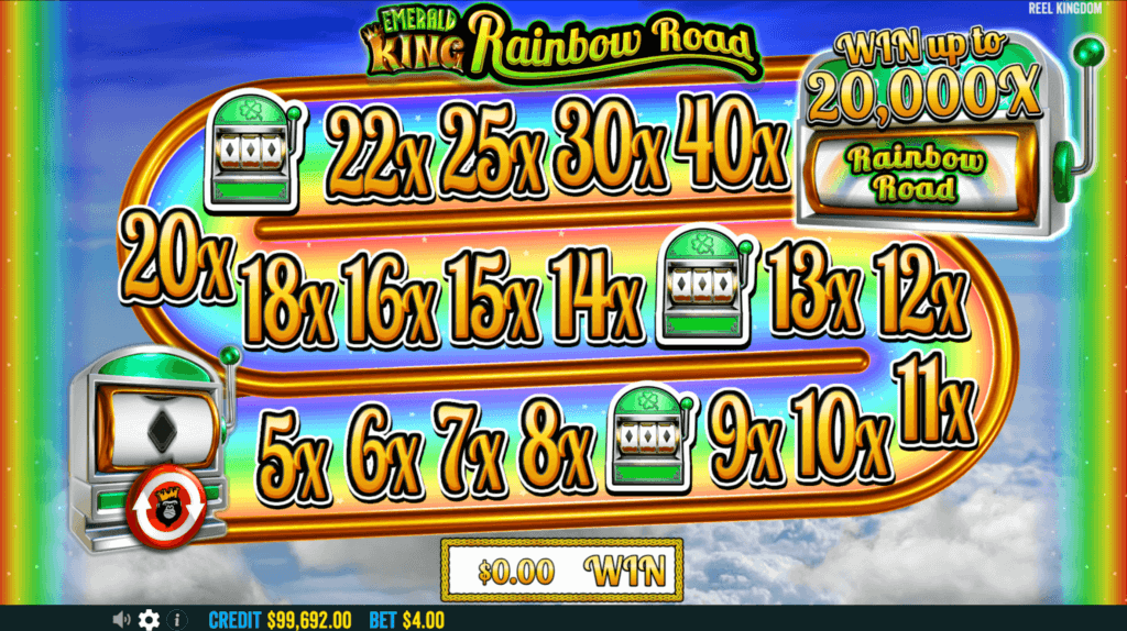 Emerald King Rainbow Road bonusrunde