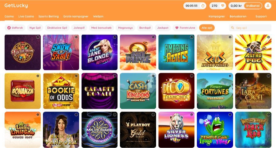 GetLucky spillemaskiner