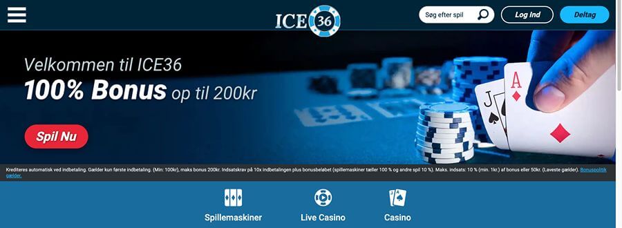 ICE36 velkomstbonus