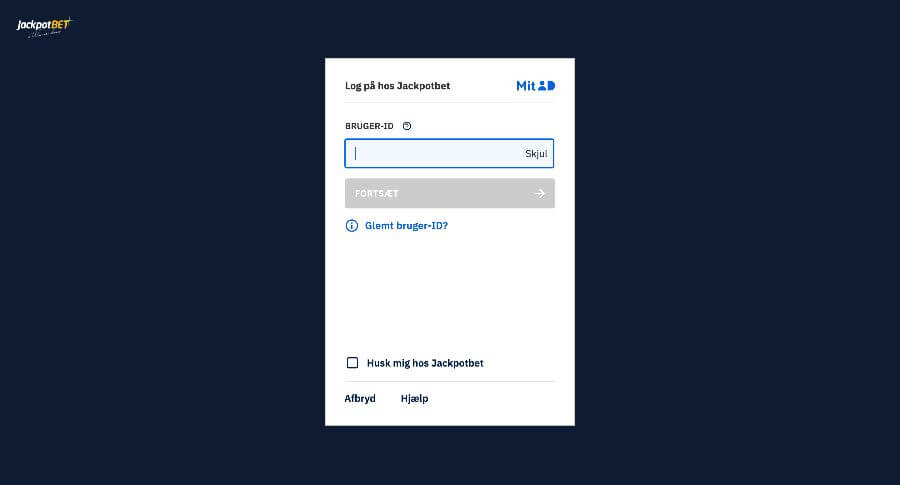 JackpotBet oprettelse