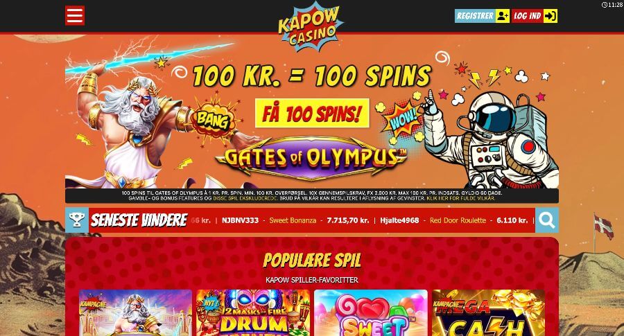 KapowCasino forside