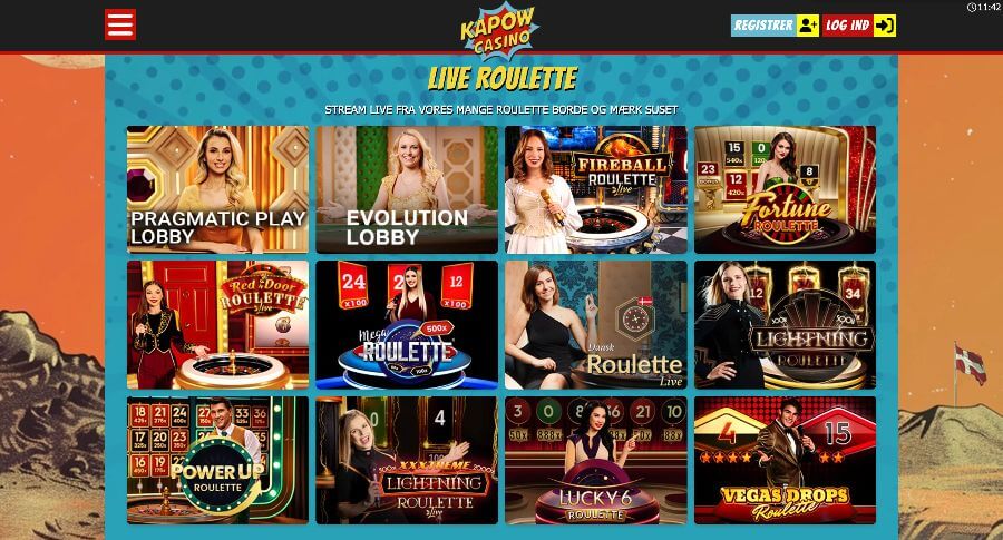 KapowCasino live casino