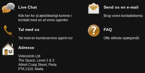 Videoslots har kundesupport.
