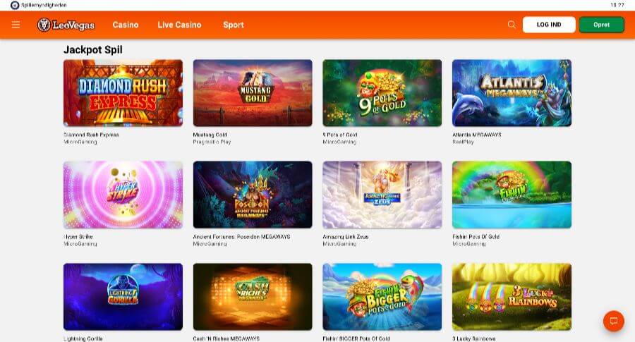 LeoVegas jackpotspil