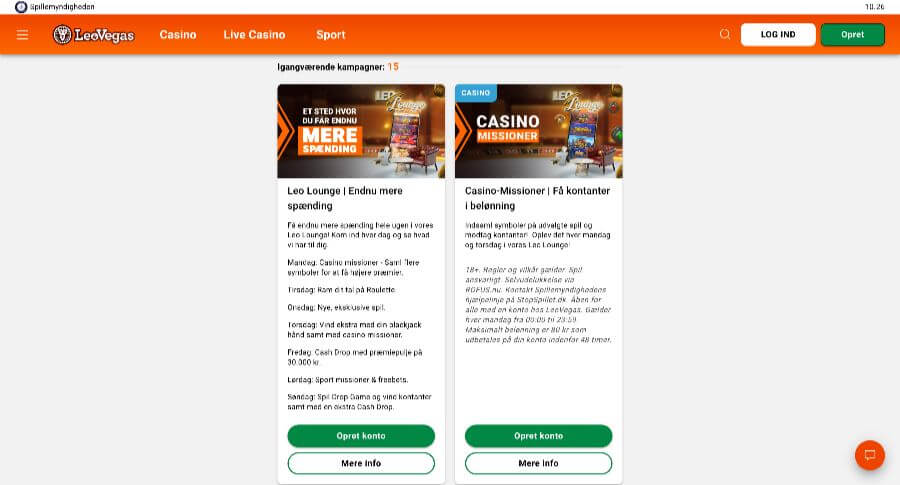 LeoVegas kampagner