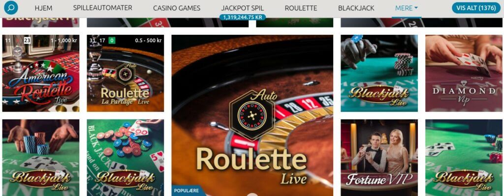 LuckyMe Slots har et stort udvalg af casinospil.