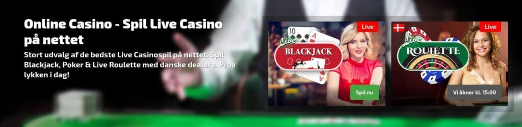 Live casino hos Spilnu.dk
