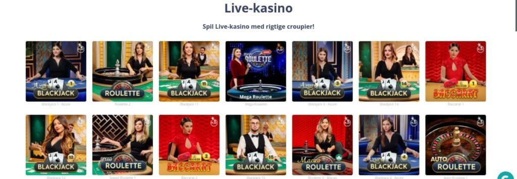 Live casino, Chanz