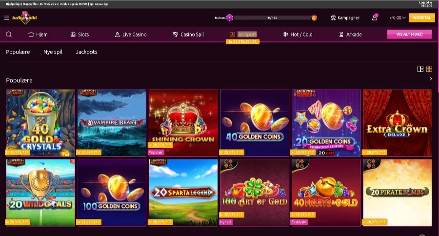 LuckyNiki jackpotspil