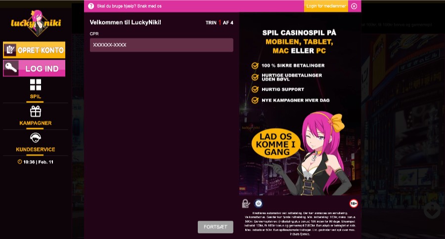 LuckyNiki oprettelse