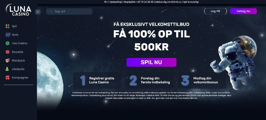 Luna Casino velkomstbonus