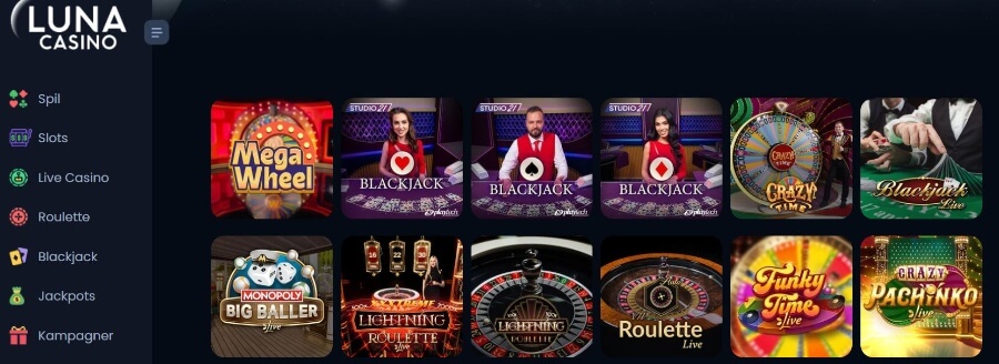 Luna Live Casino screenshot