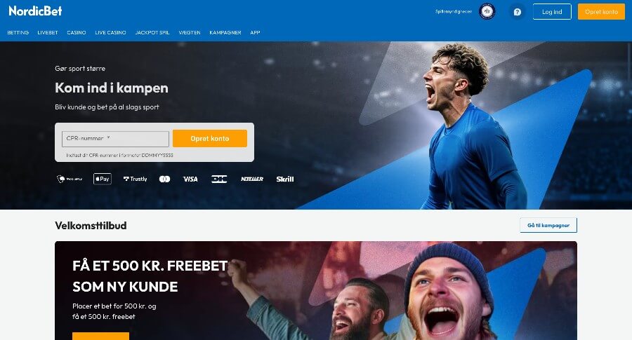 NordicBet forside