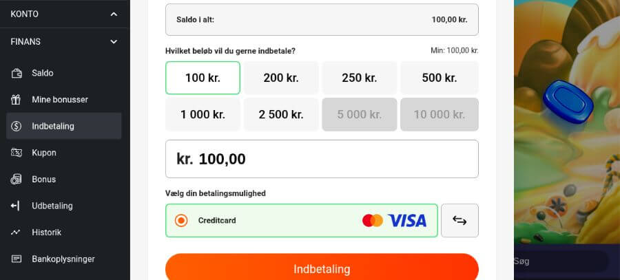 One Casino indbetaling