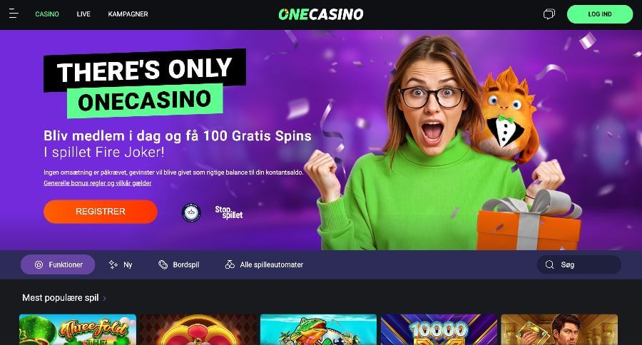One Casino velkomstbonus