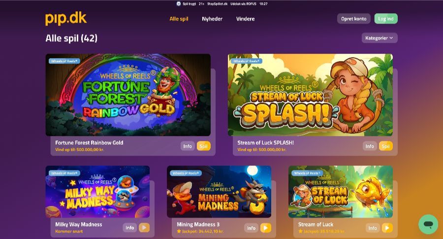 Pip.dk spillemaskiner
