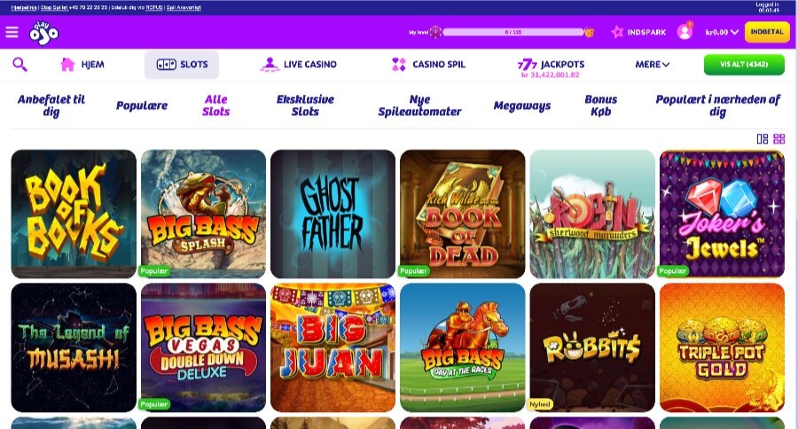 PlayOJO spillemaskiner