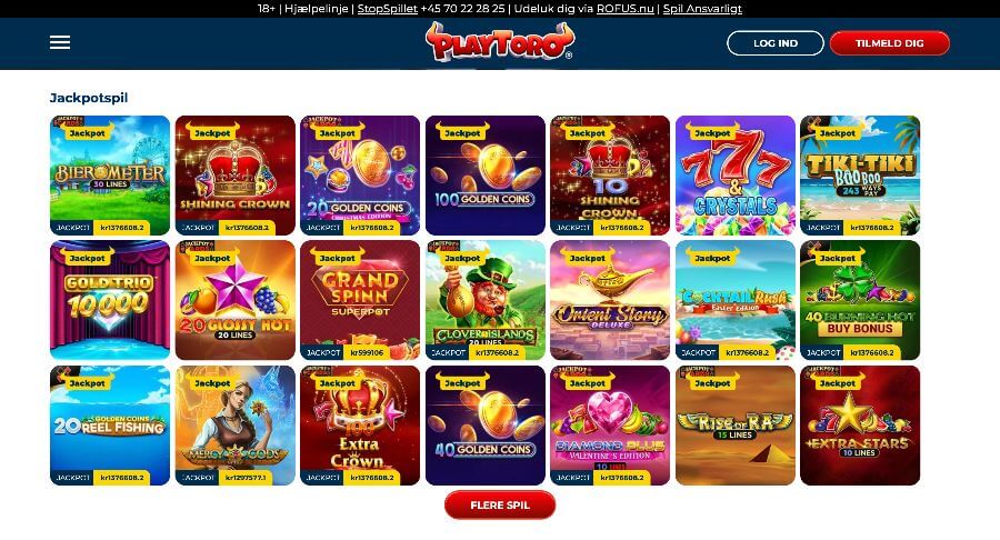 PlayToro jackpotspil