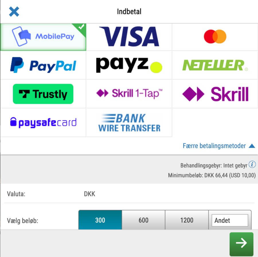 PokerStars betalingsmetoder