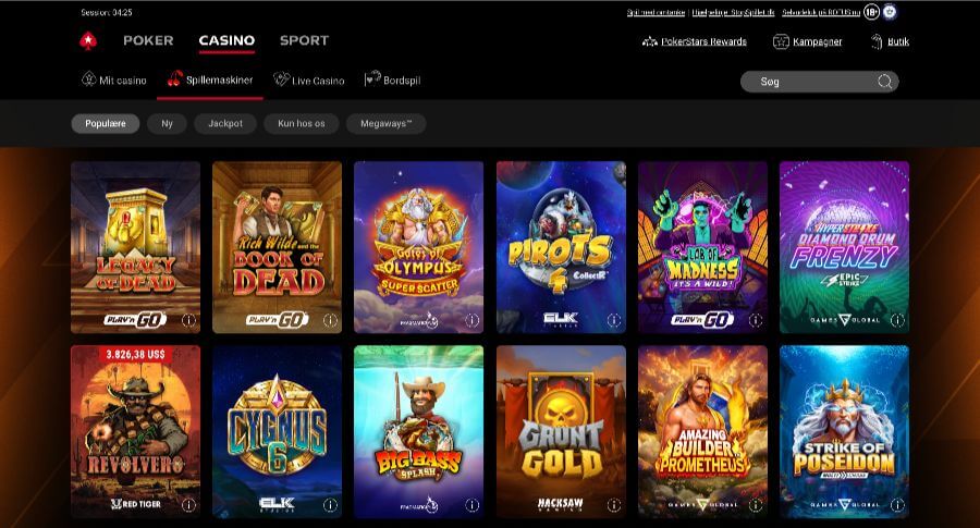 PokerStars spillemaskiner