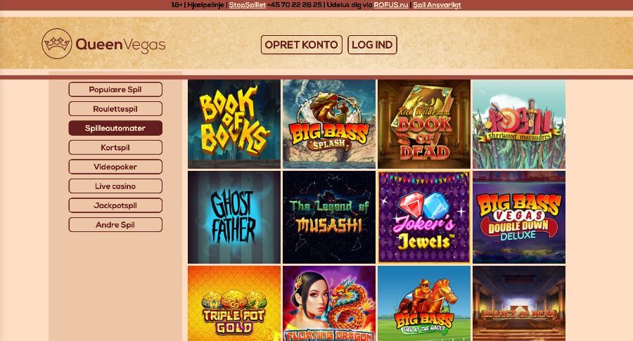 Queen Vegas spillemaskiner