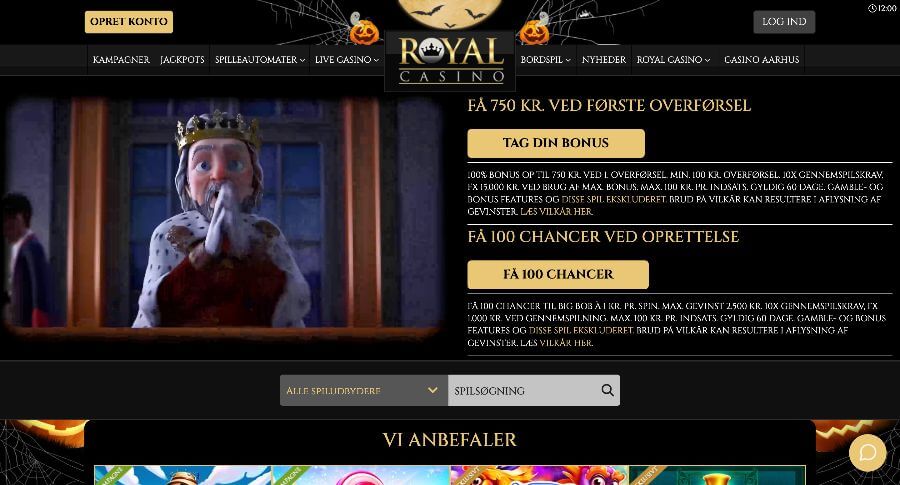 RoyalCasino forside