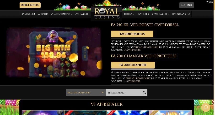 RoyalCasino forside