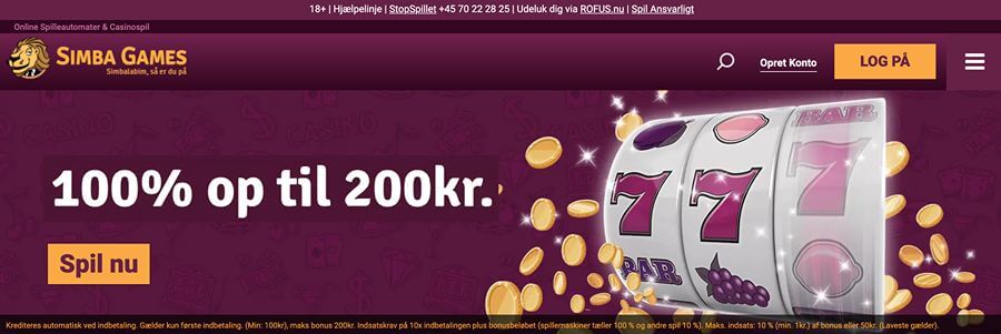 Simba Games velkomstbonus