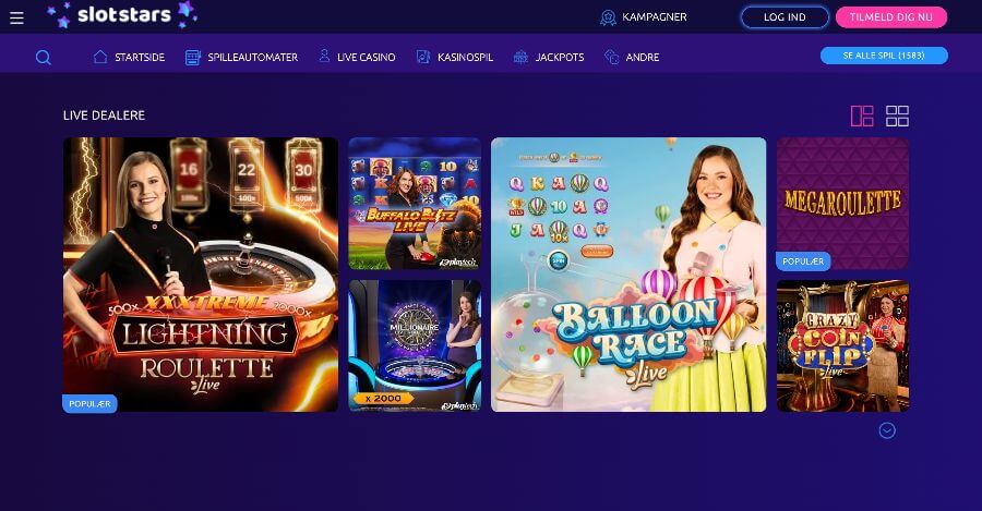 SlotStars live casino
