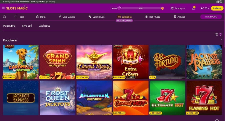 SlotsMagic jackpotspil