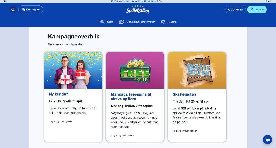 Spillehallen velkomstbonus