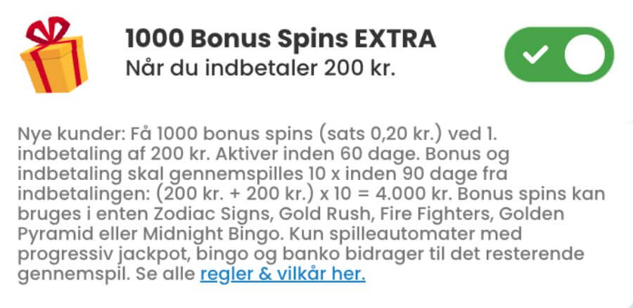 Spilnu.dk bonustilbud